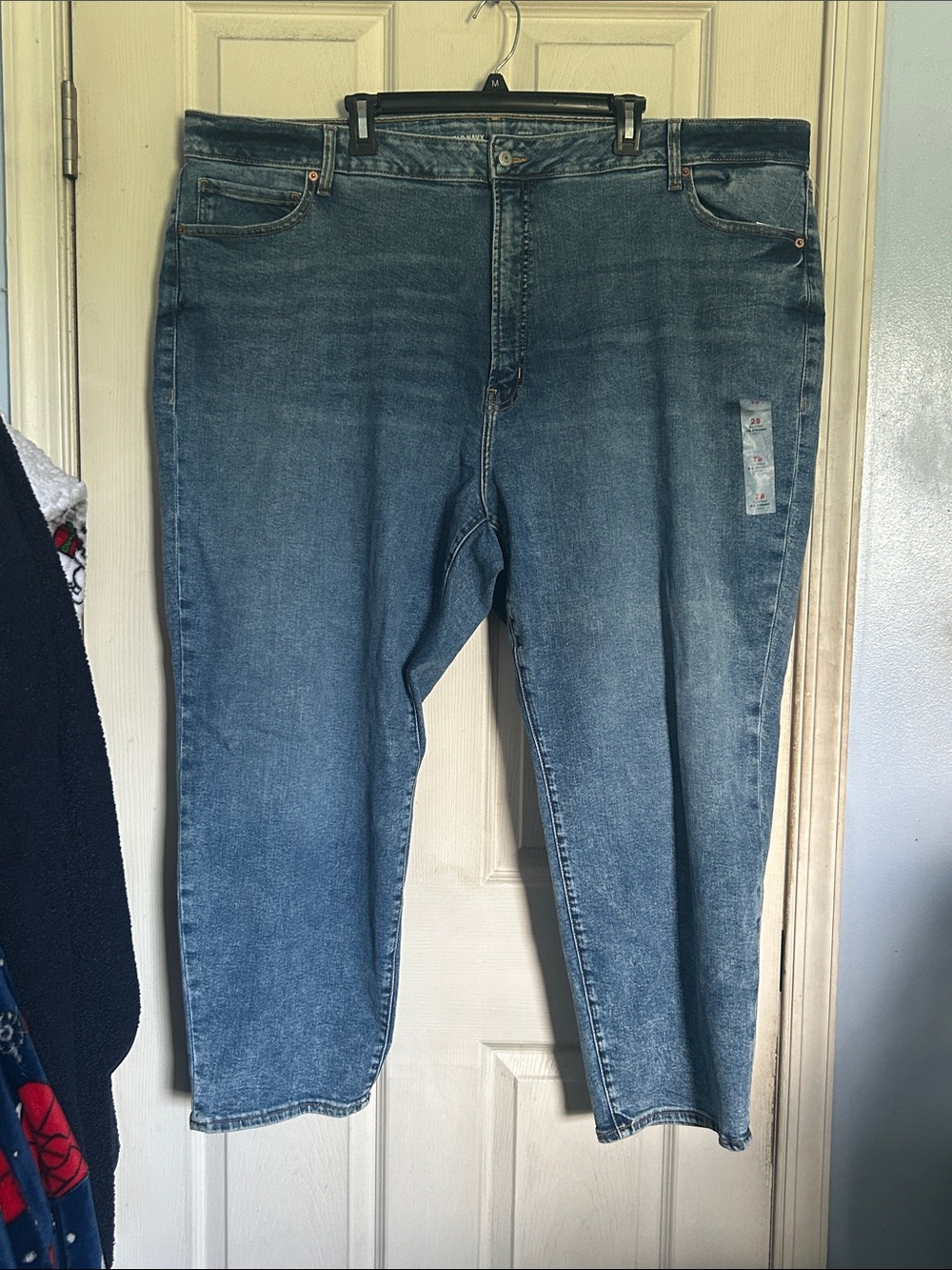 Old Navy Rigby wash extra stretch high rise OG straight ankle jeans size 28